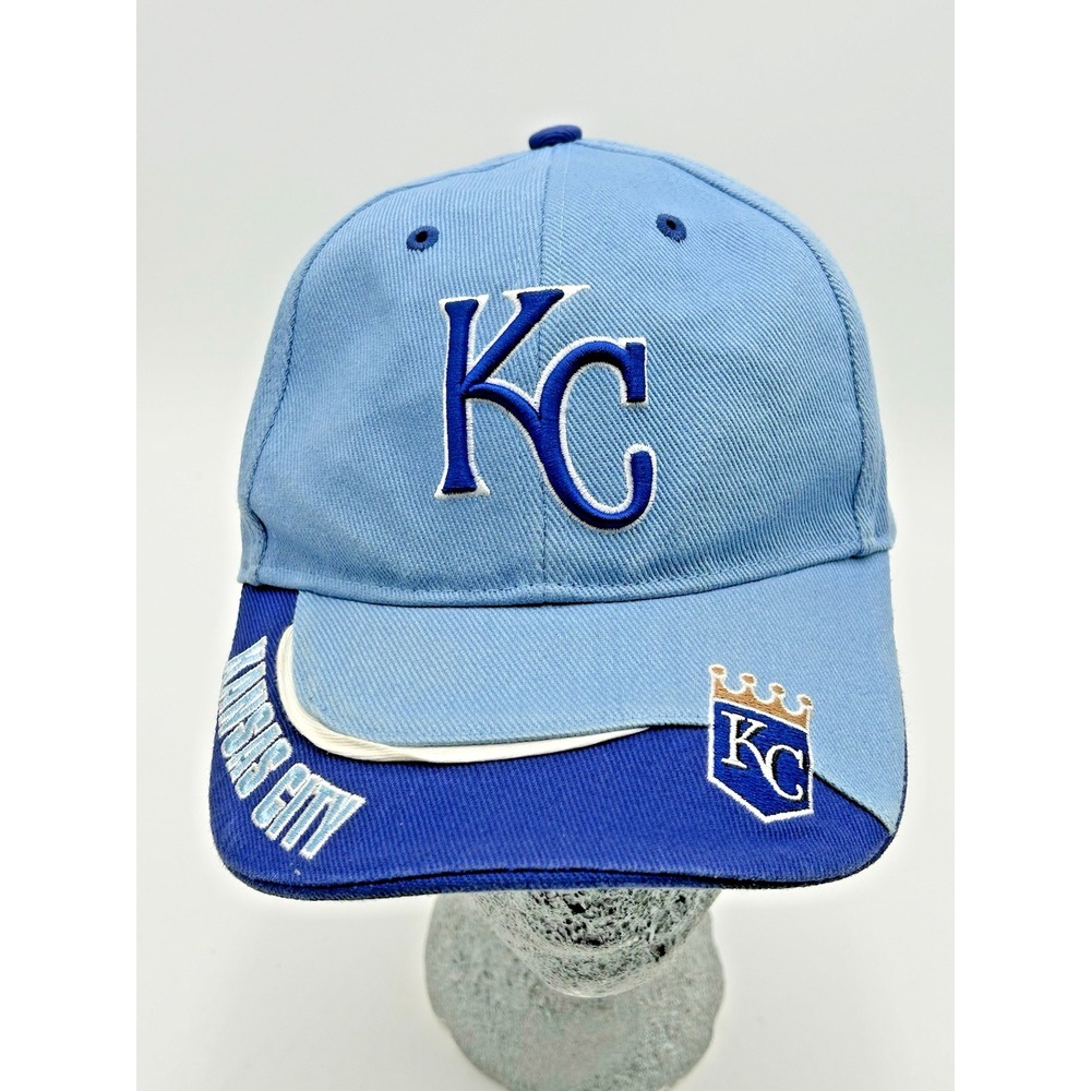 Kansas City Royals MLB '47 Adjustable Baseball Cap Hat KC Blue Vintage Style - Picture 2 of 14
